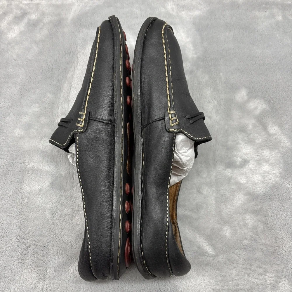 Born Loafers Men Black Leather Casual US 8.5